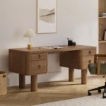 Adel 66.5_ Desk - Smoked Oak