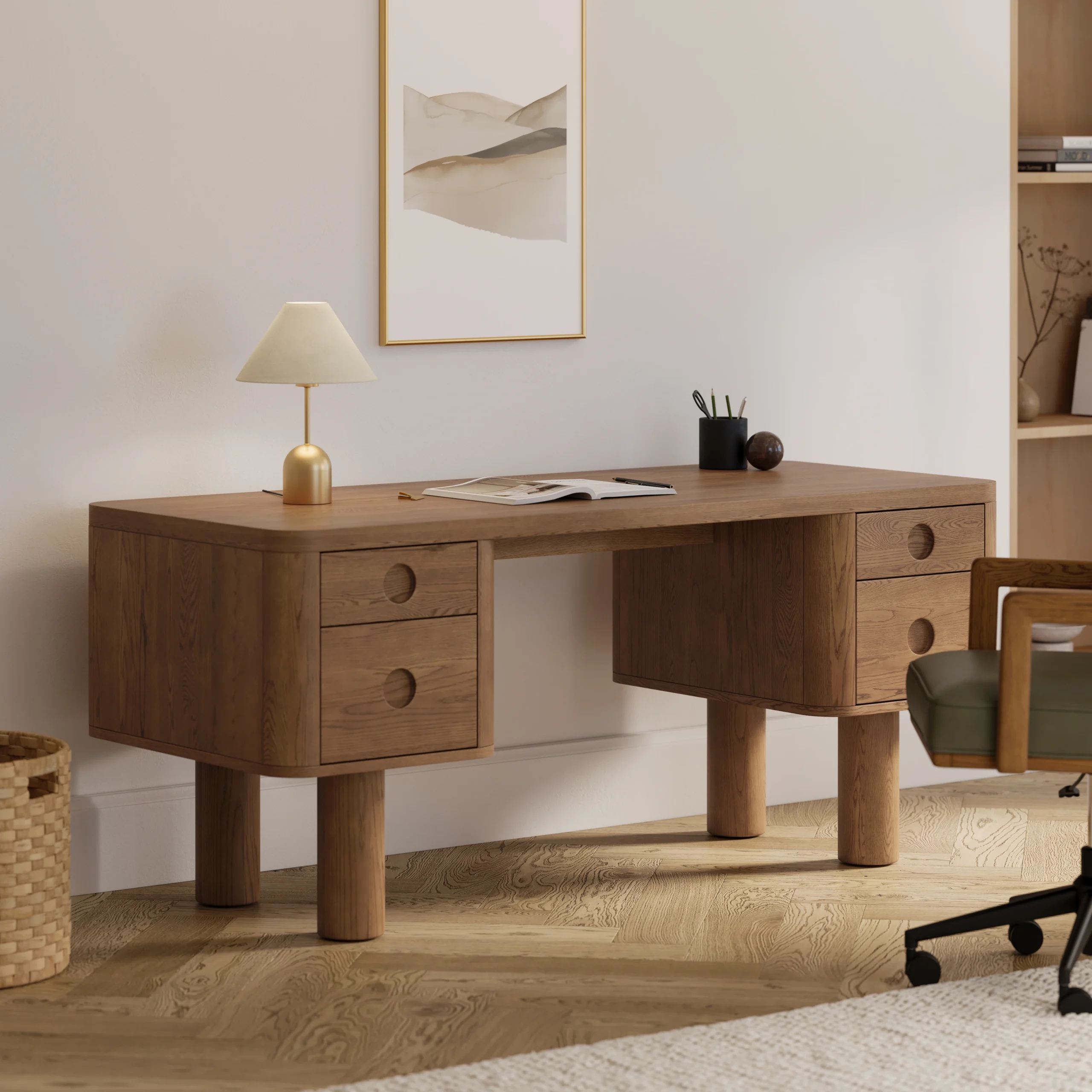 Adel 66.5_ Desk - Smoked Oak - Image 13