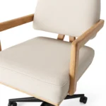Aquila Office Chair - Ivory Wool Bouclé