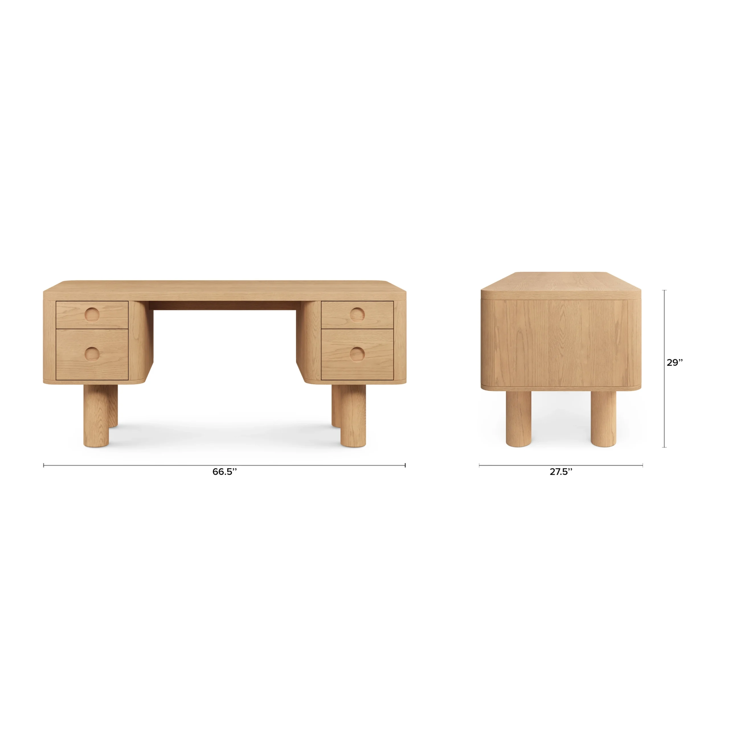 Adel 66.5_ Desk - White Oak - Image 11