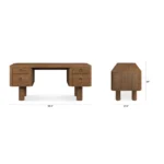 Adel 66.5_ Desk - Smoked Oak