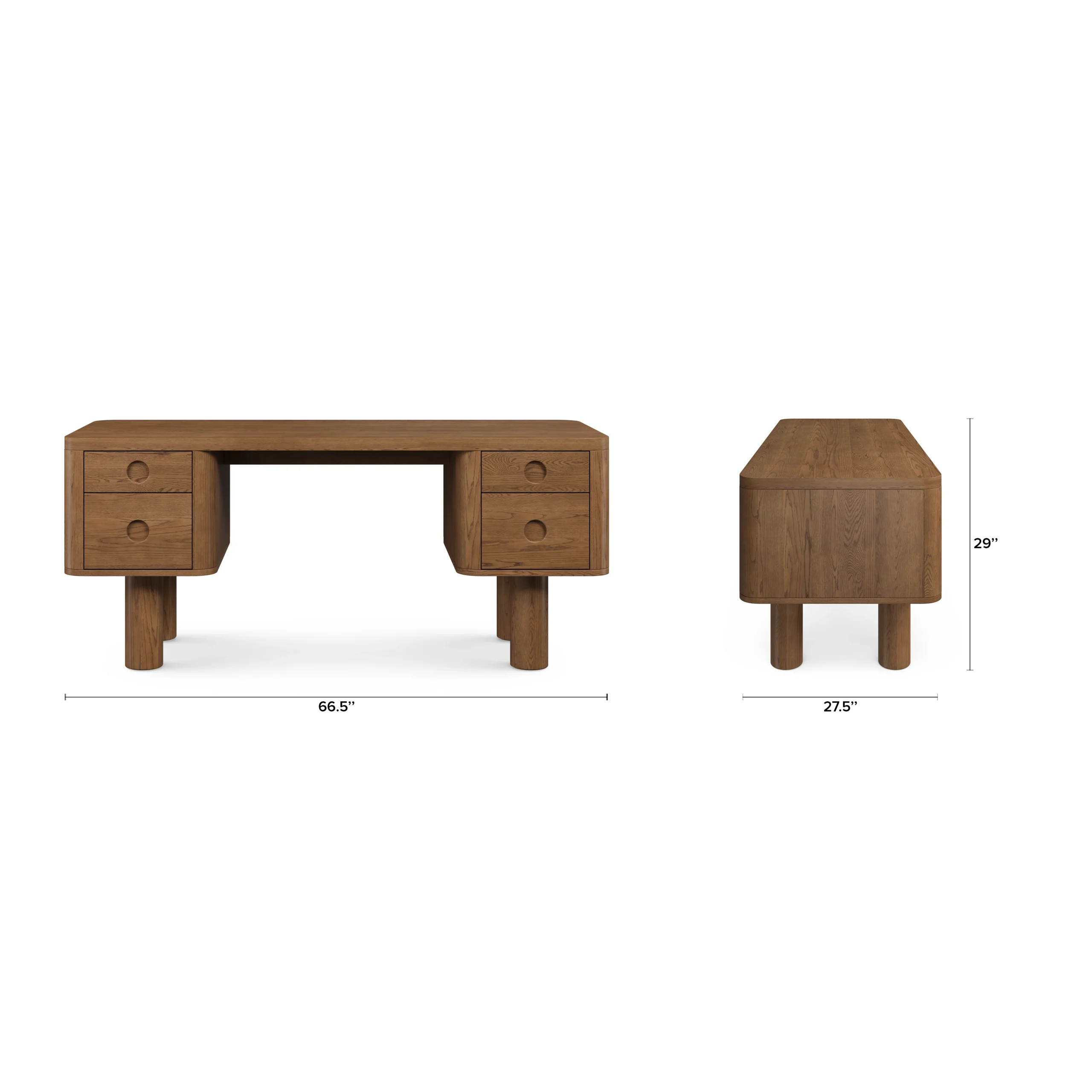 Adel 66.5_ Desk - Smoked Oak - Image 8