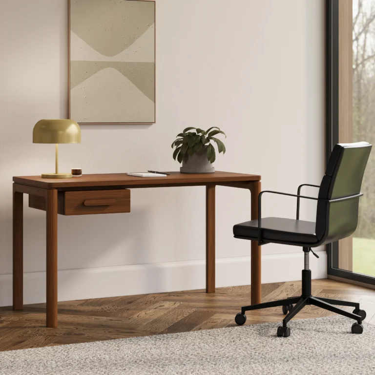 Gerven Leather Office Chair - Oxford Black