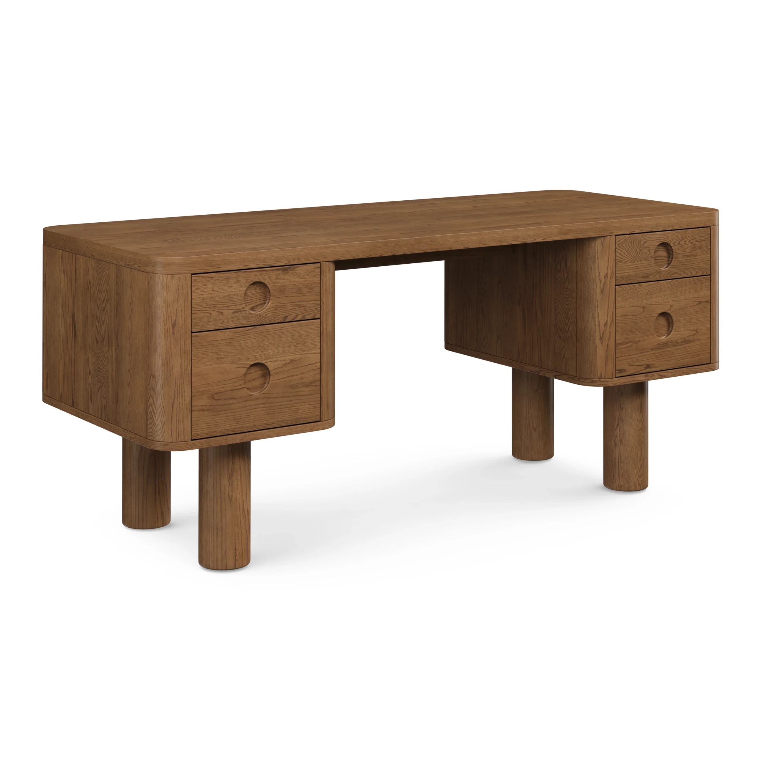 Adel 66.5_ Desk - Smoked Oak - Image 4