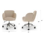 Bea Office Chair - Ratine Buff