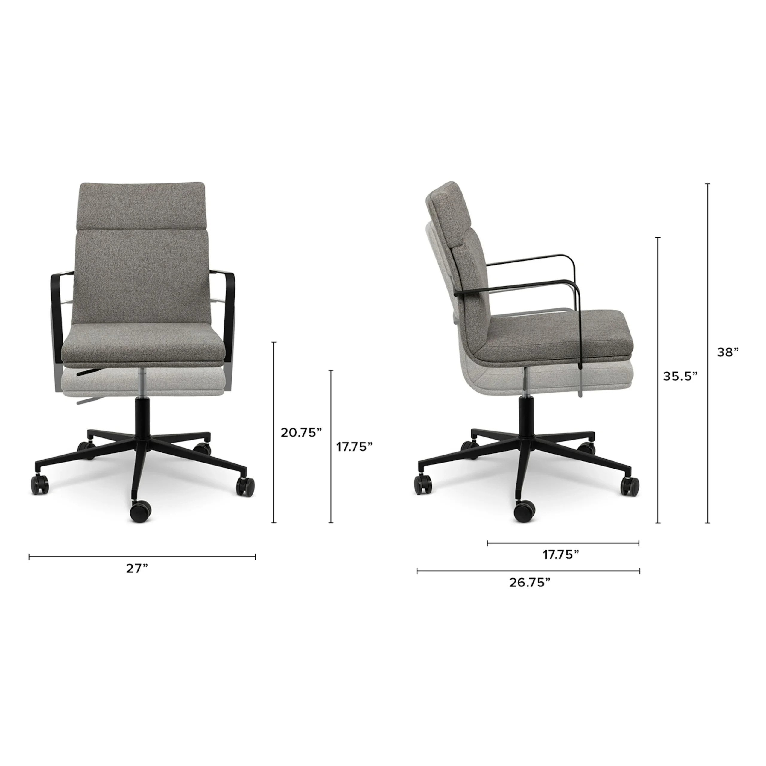 Gerven Office Chair - Cathedral Gray - Image 2