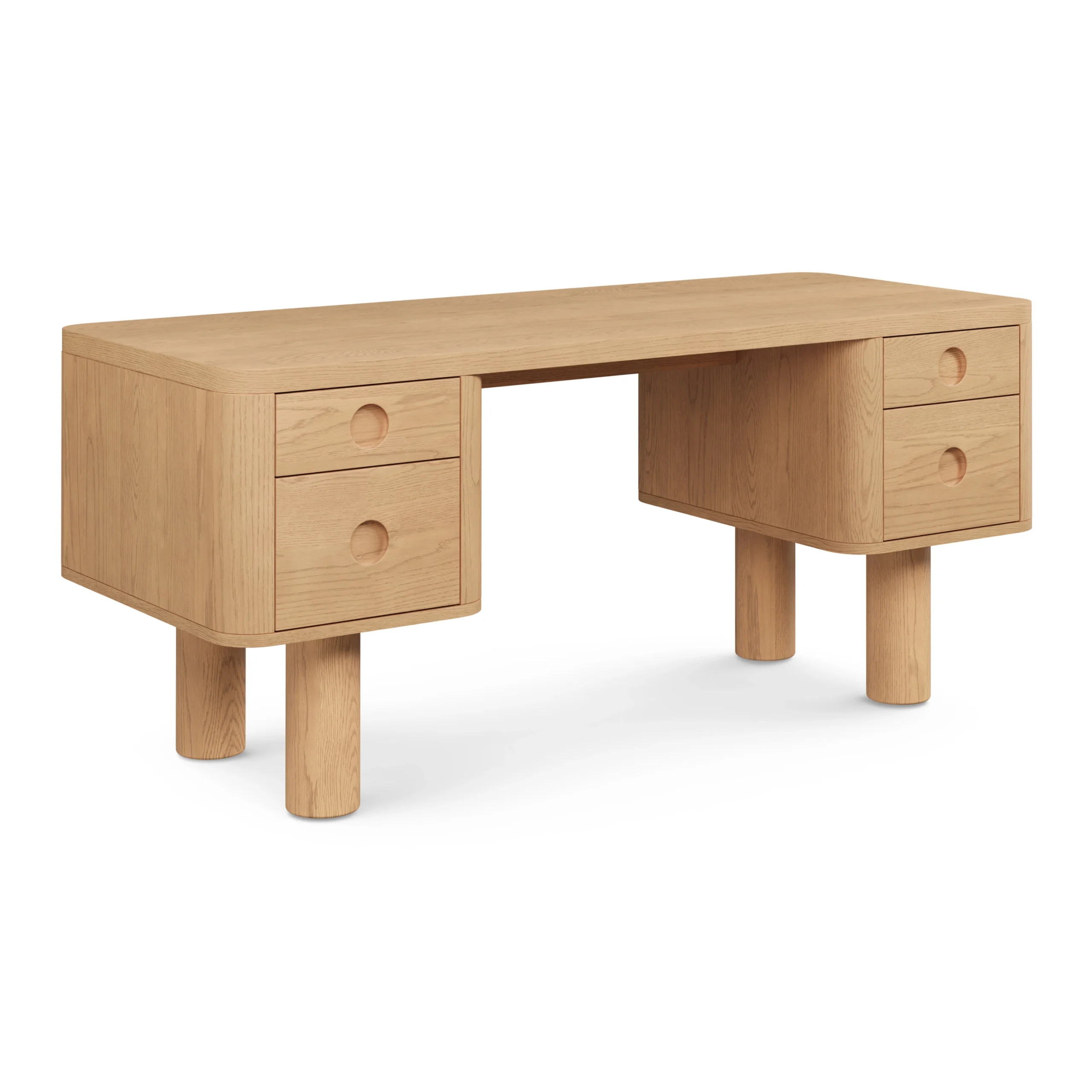 Adel 66.5_ Desk - White Oak - Image 4