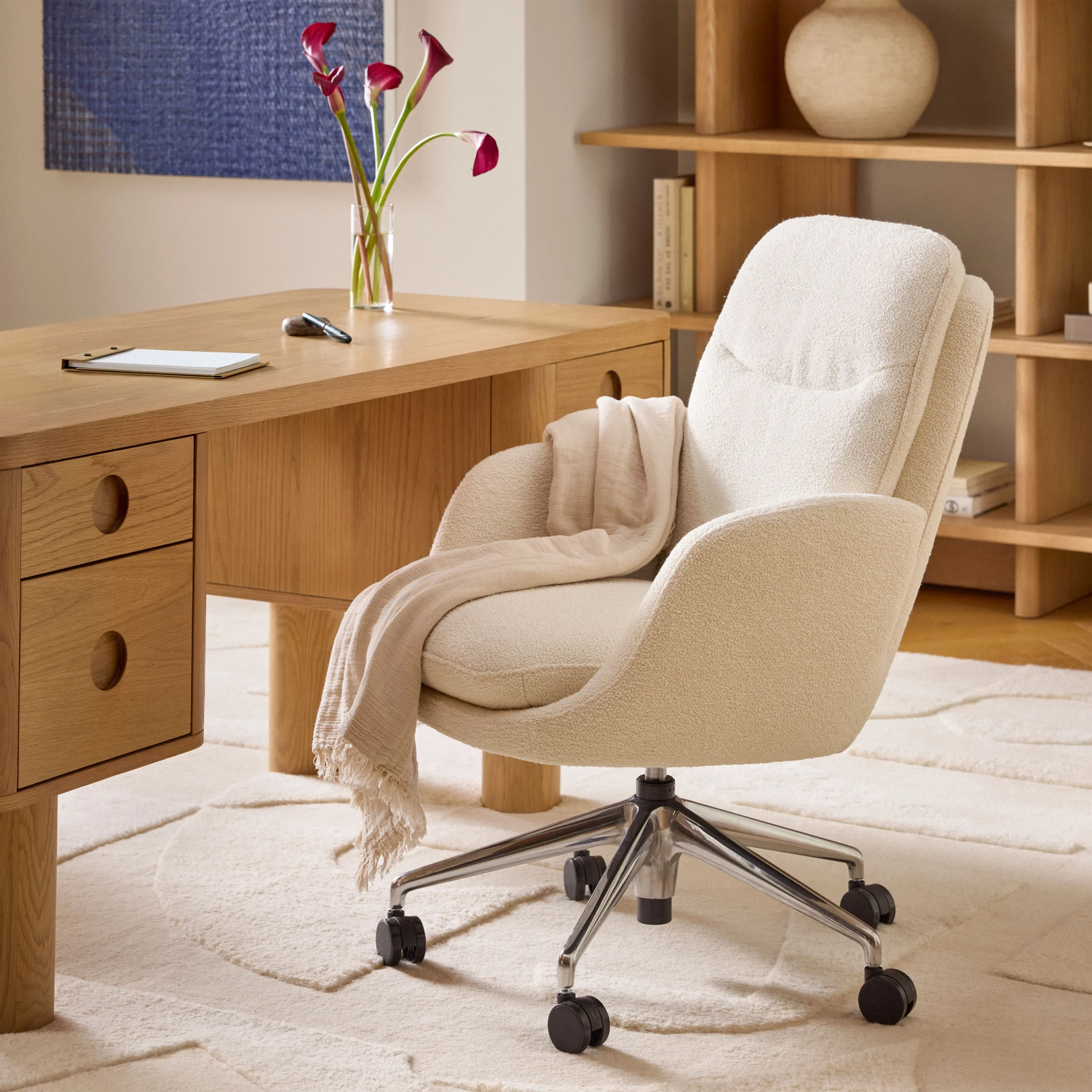 Adel 66.5_ Desk - White Oak - Image 2