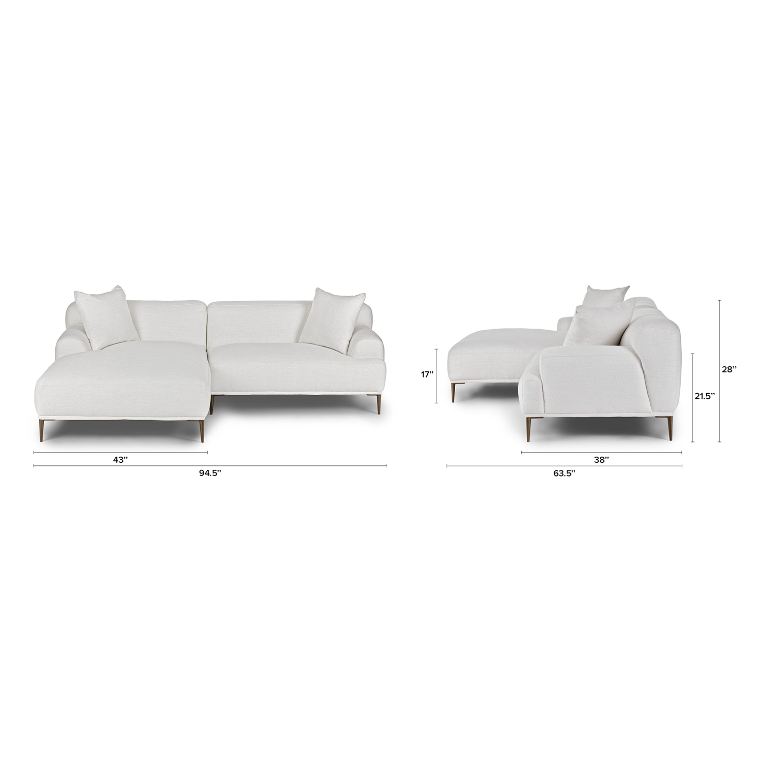 Abisko 94.5_ Left Sectional - Welsh Gray - Image 2