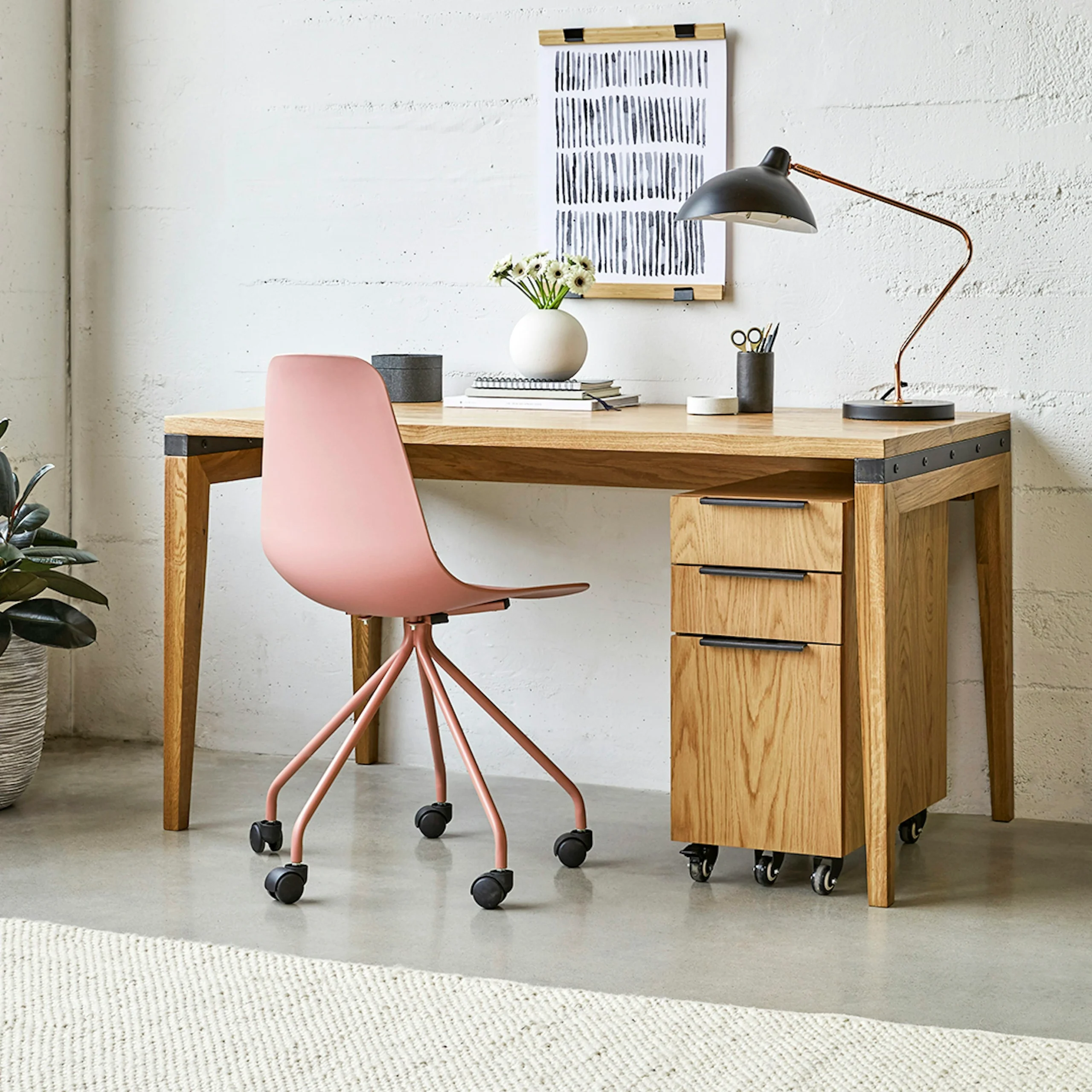 Madera 54_ Desk - Oak - Image 4