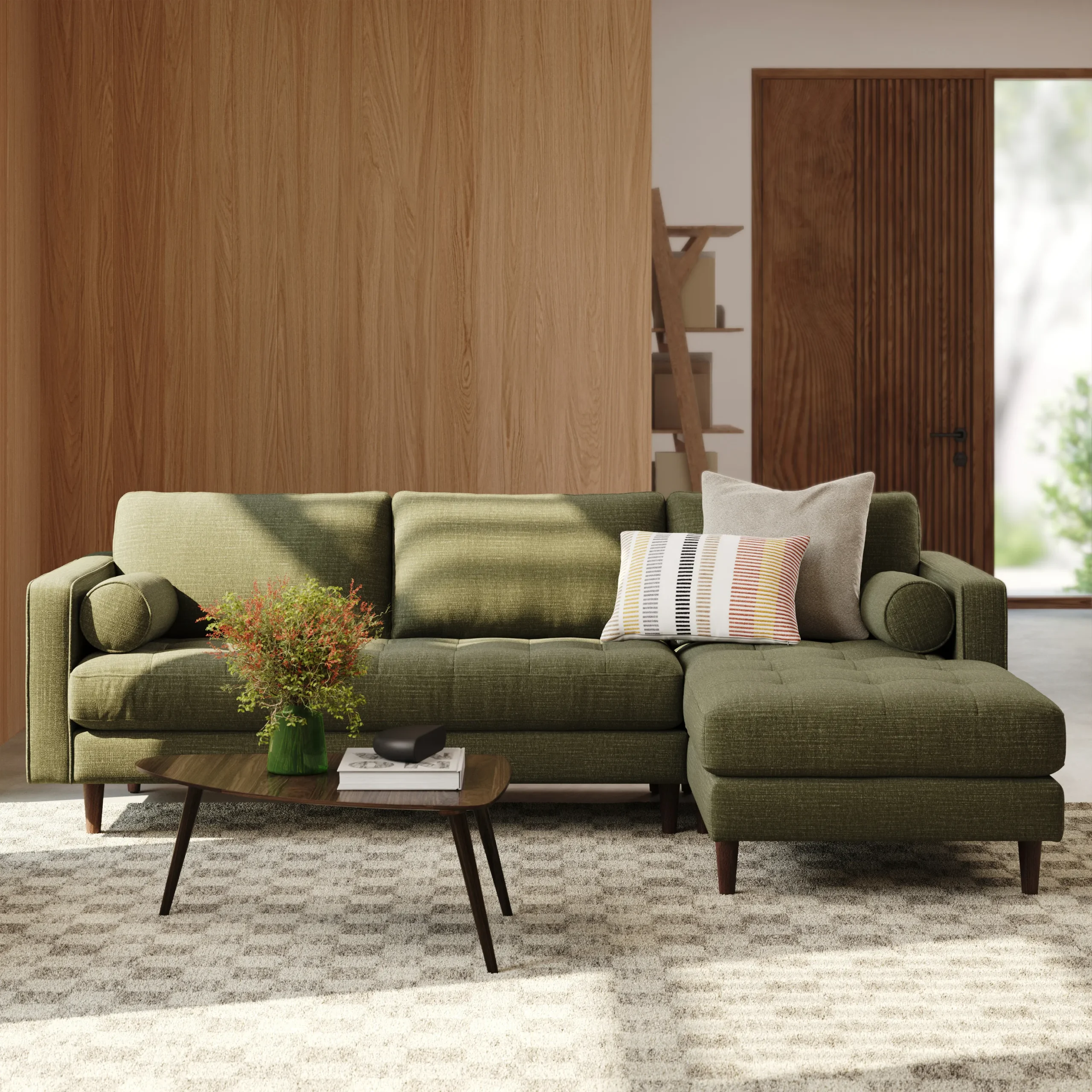 Sven 100_ Tufted Right Sectional - Napa Moss