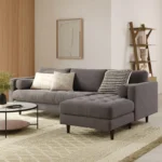 Sven 100_ Tufted Velvet Right Sectional - Hale Warm Gray