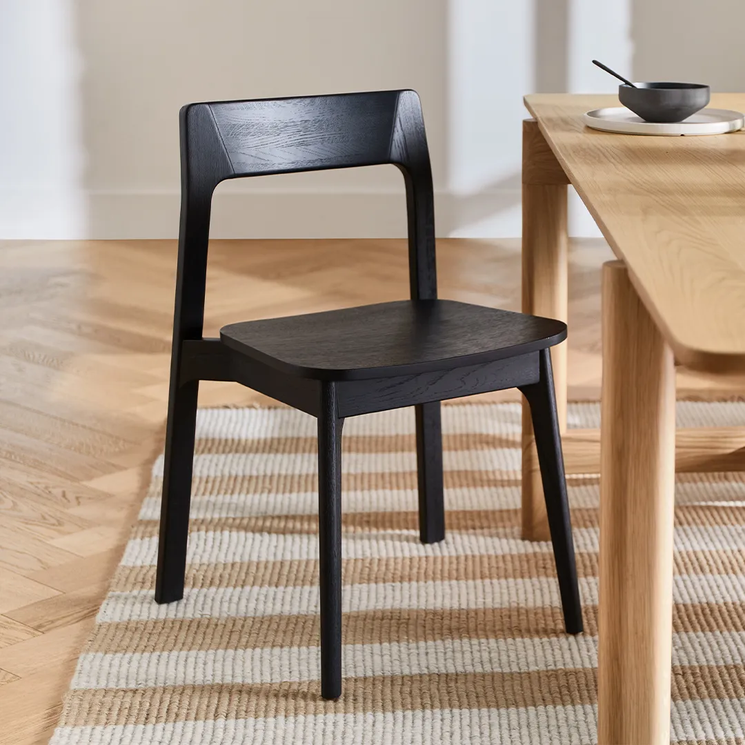 Gusfa Stackable Dining Chair - Black - Image 2