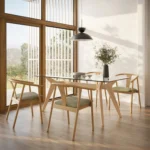 Fonra Dining Chair - Oak and Santolina Gray