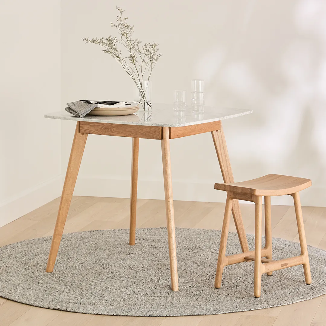 Vena Cafe Table - Oak and Marble - Image 2