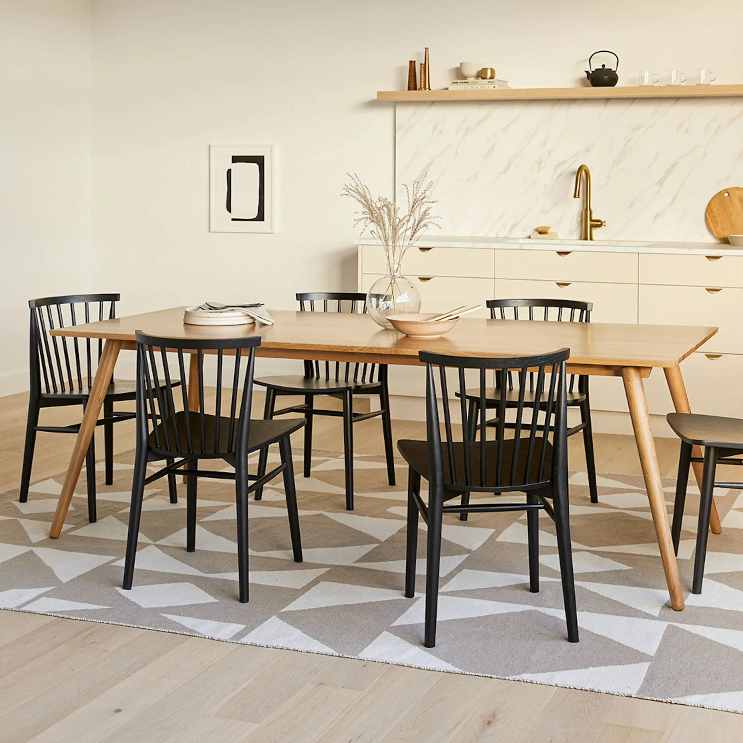 Seno 86.5_ Dining Table - Oak - Image 2