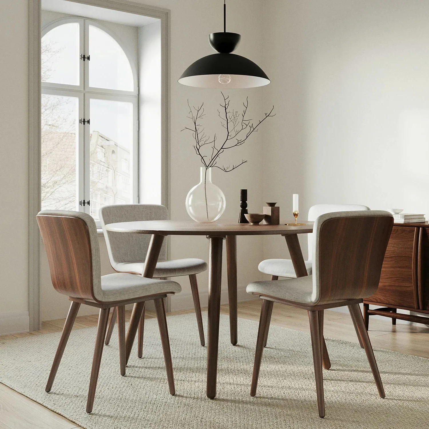 Seno 47_ Round Dining Table - Walnut - Image 2