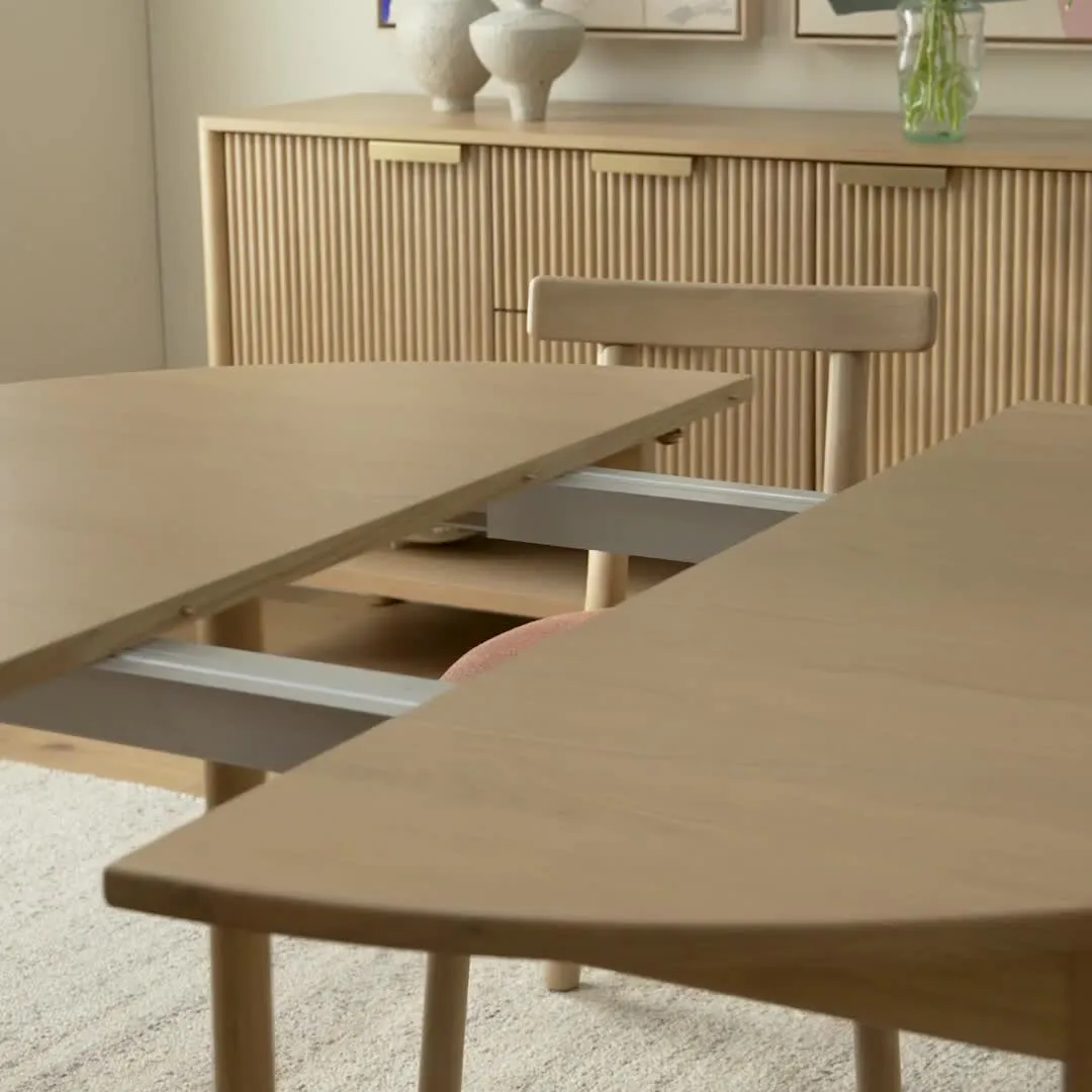 Heidi 48_ - 67.75_ Extendable Round Dining Table - White Oak - Image 2