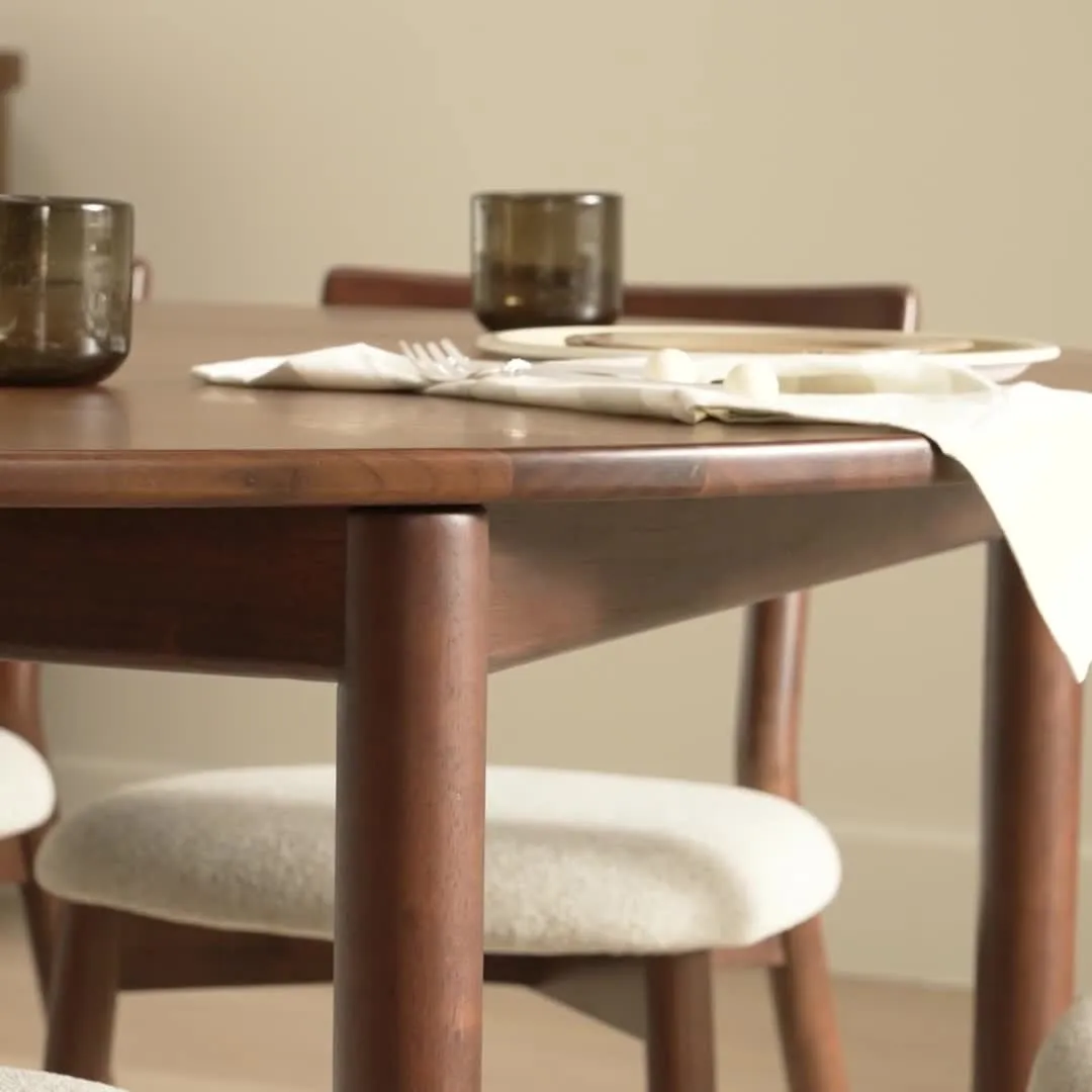 Heidi 48_ - 67.75_ Extendable Round Dining Table - Walnut - Image 2