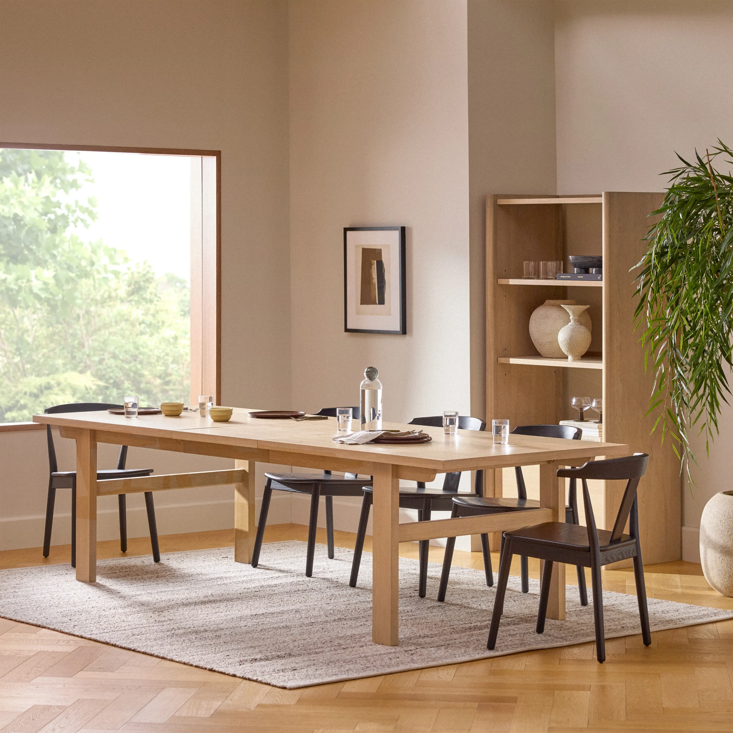 Gina 88.5_ - 112_ Extendable Dining Table - White Oak - Image 2