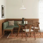 Left Corner Banquette - Natural Oak and Sand Ivory