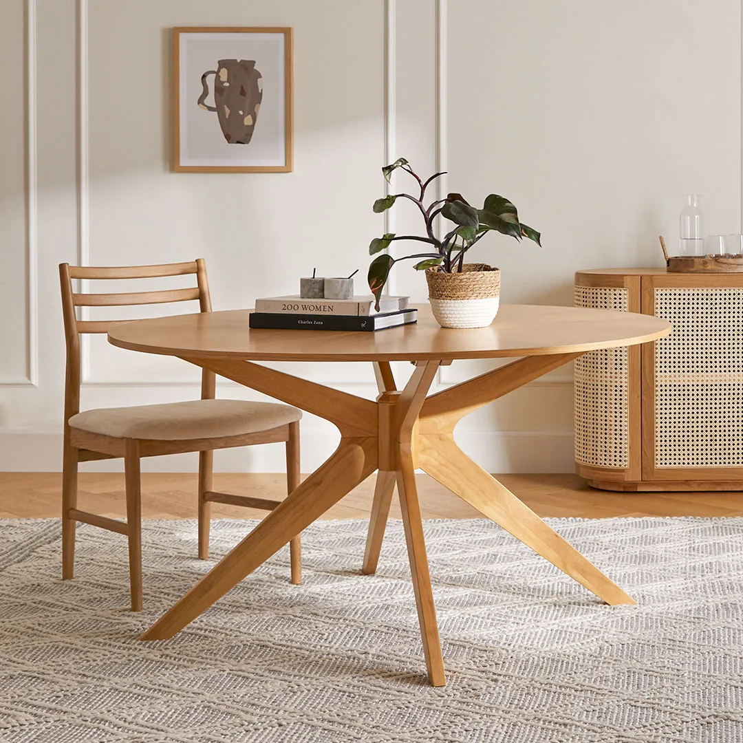 Conan 54_ Round Dining Table - Oak - Image 2