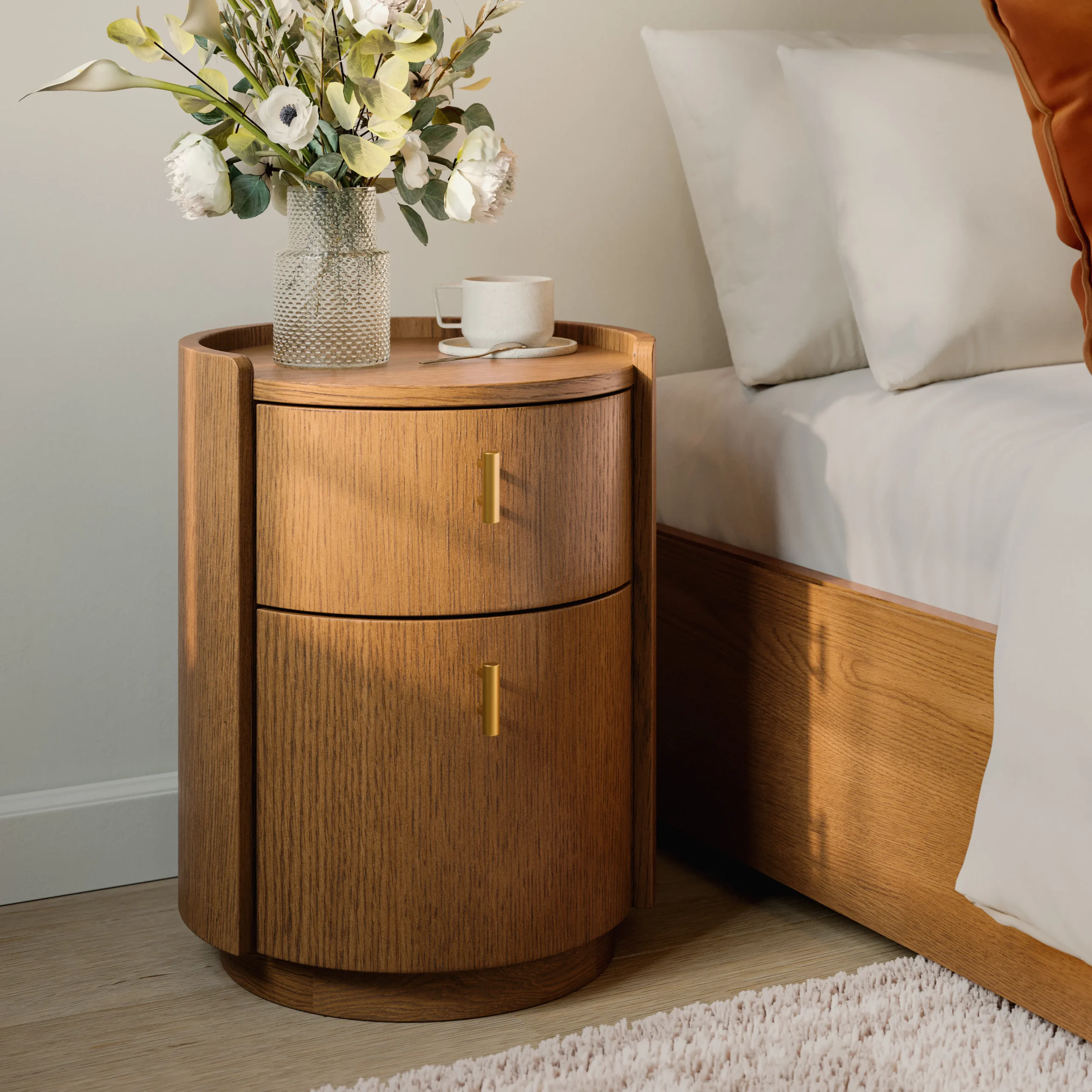 Miila 2-Drawer Nightstand - Smoked Oak - Image 2