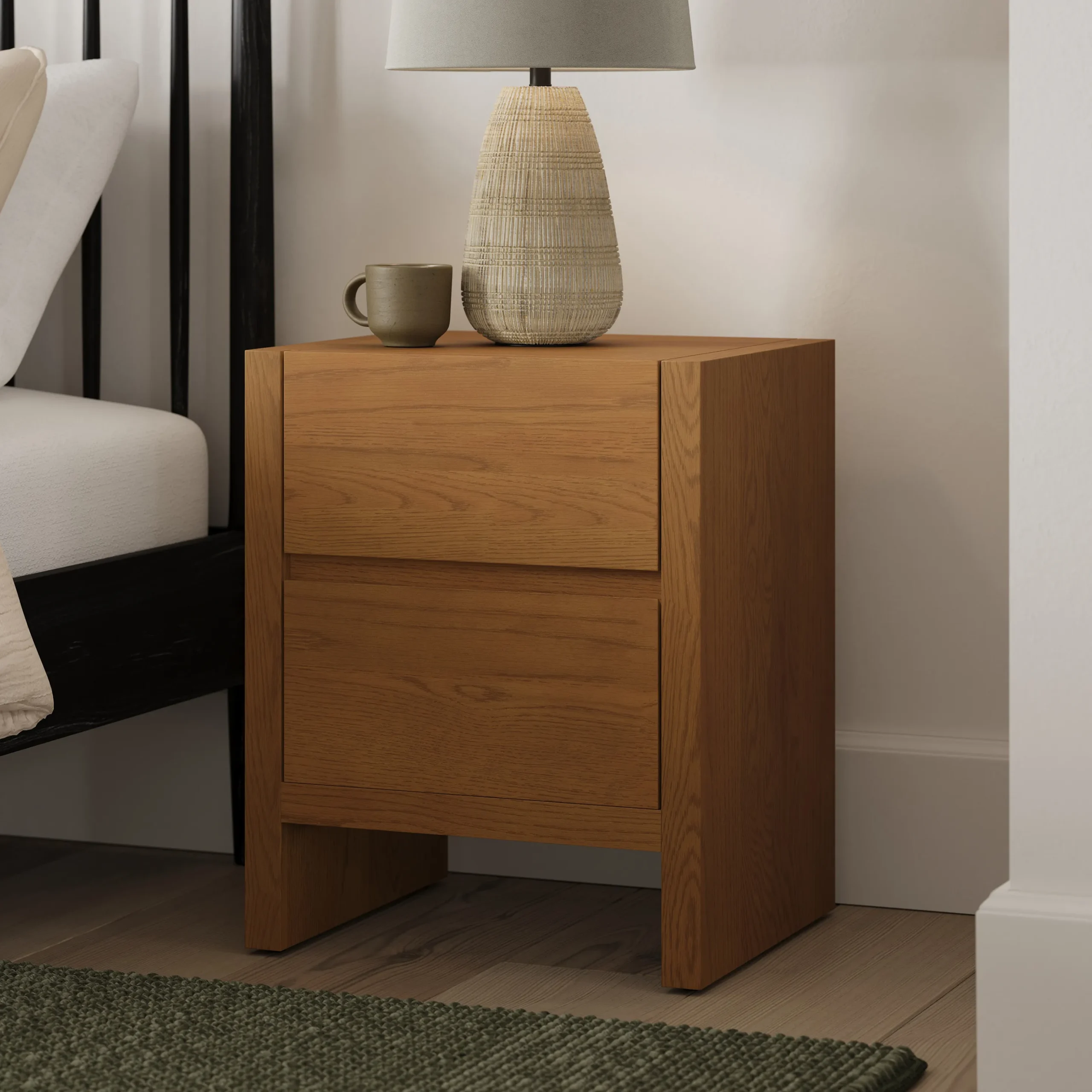 Leif 2-Drawer Nightstand - Smoked Oak - Image 2