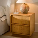 Kouva 2-Drawer Nightstand - Natural Oak