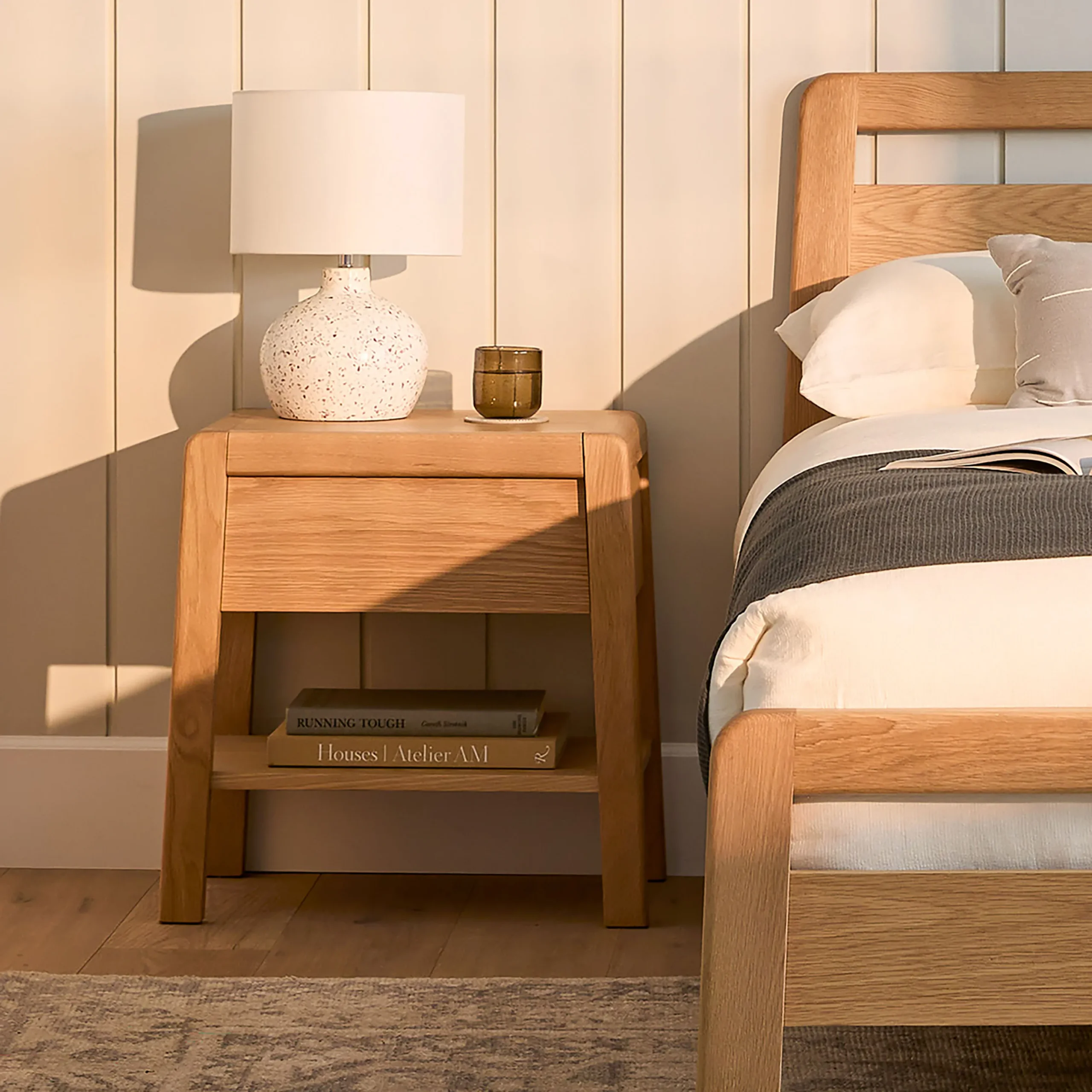 Dalsa 1-Drawer Nightstand - Natural Oak - Image 2