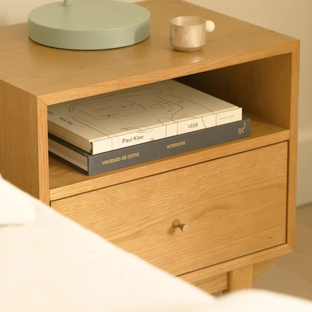 Cooper 1-Drawer Nightstand - Natural Oak - Image 2