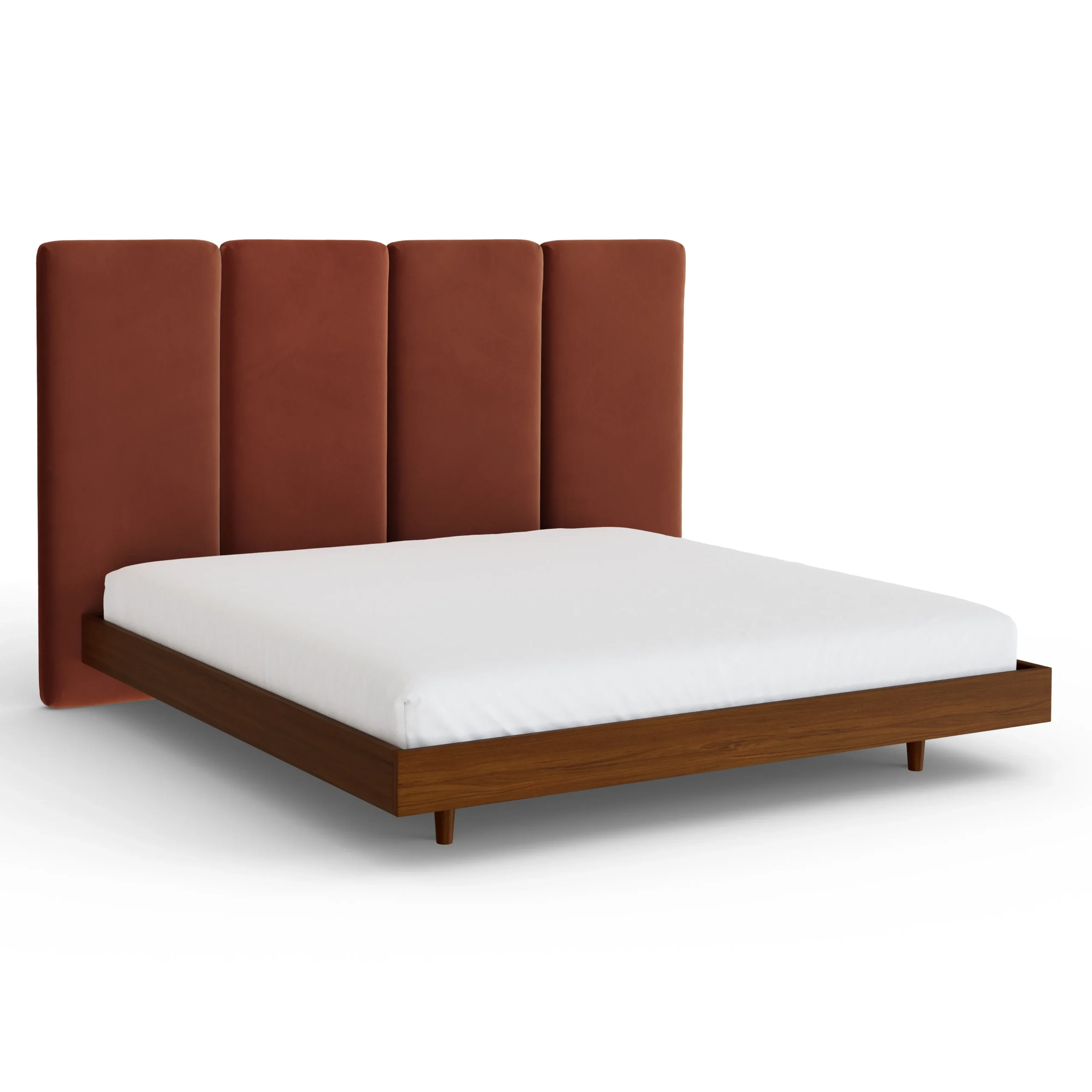 Noel King Tall Velvet Headboard - Hale Rust - Image 2