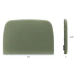 Kaleo Queen Velvet Headboard - Plush Pacific Sage