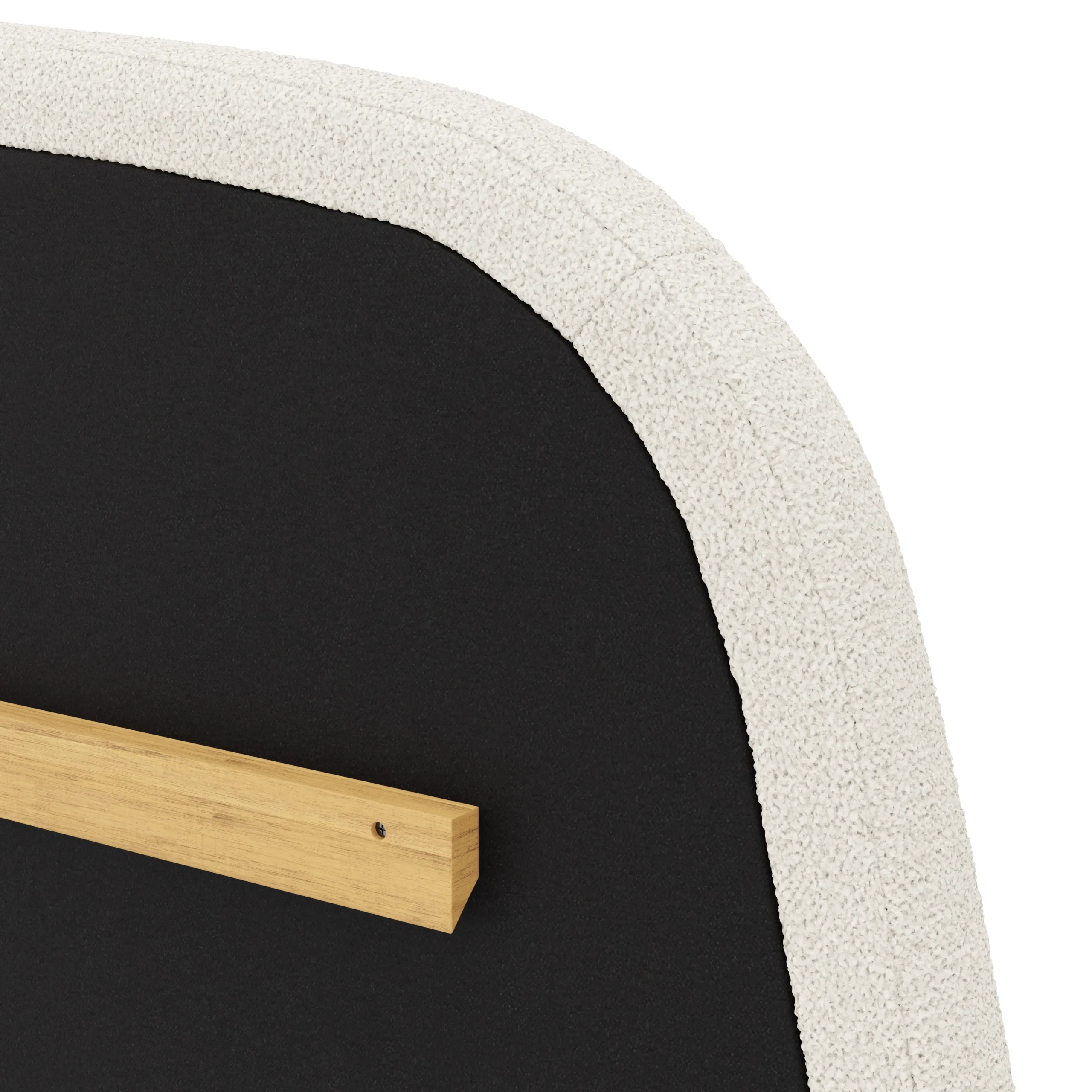 Kaleo Queen Headboard - Ivory Wool Bouclé - Image 2