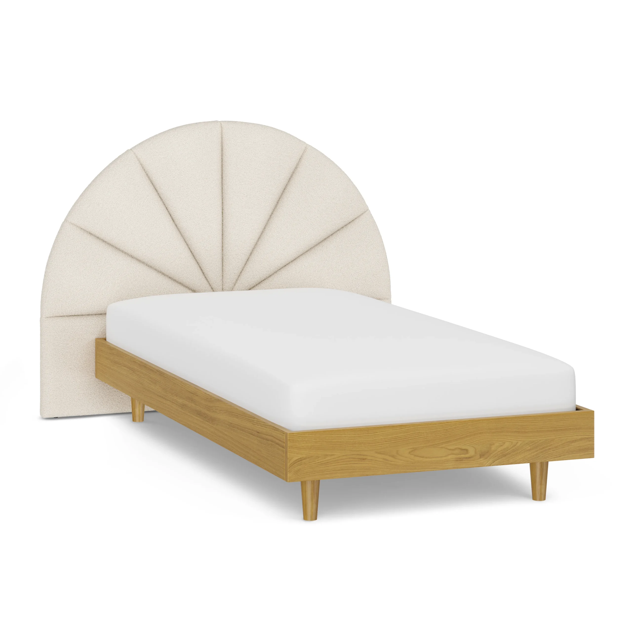 Almelo Twin Headboard - Ivory Wool Bouclé - Image 2