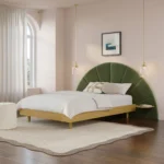 Almelo Full Velvet Headboard - Hale Serrano Green