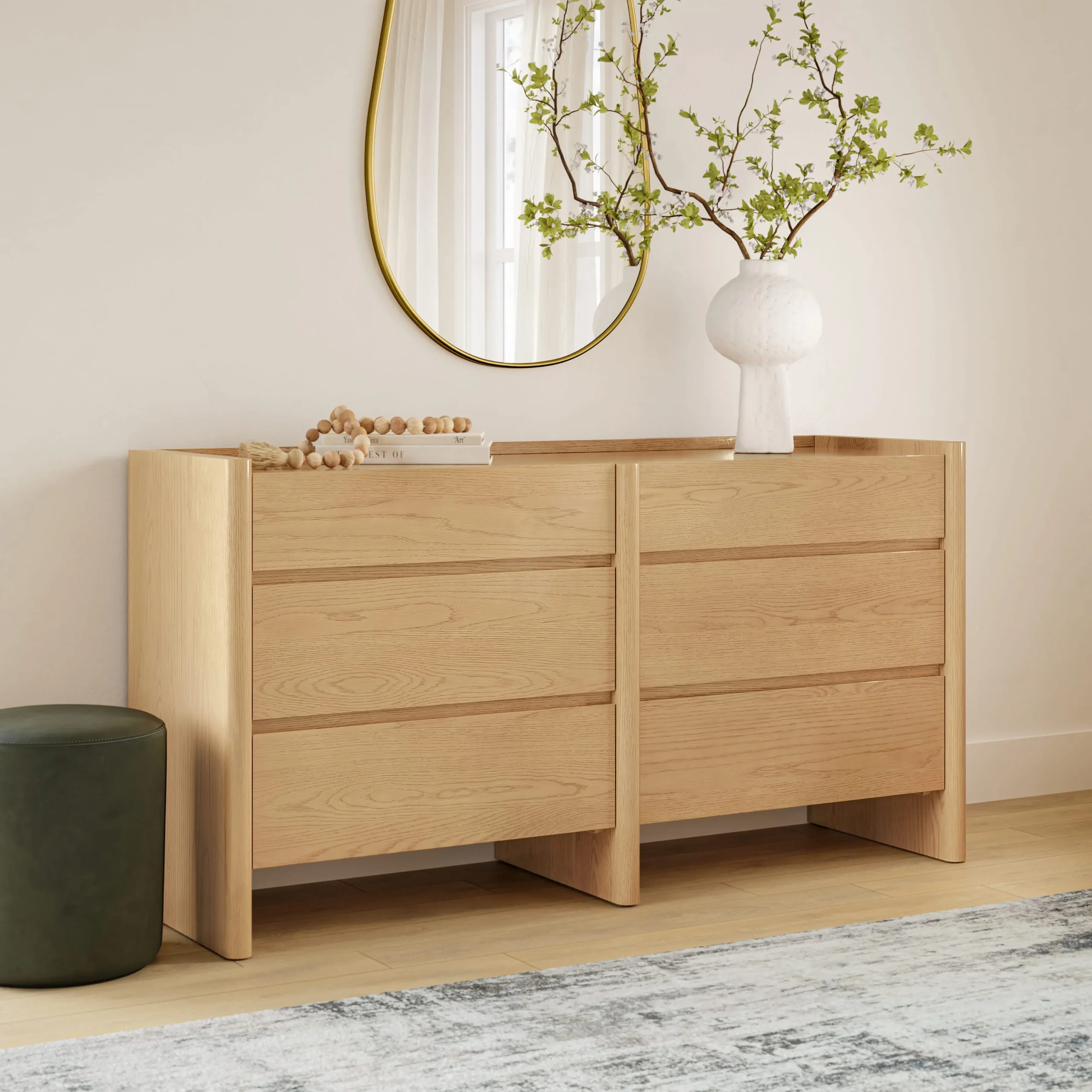 Torme 6-Drawer Double Dresser - White Oak - Image 2