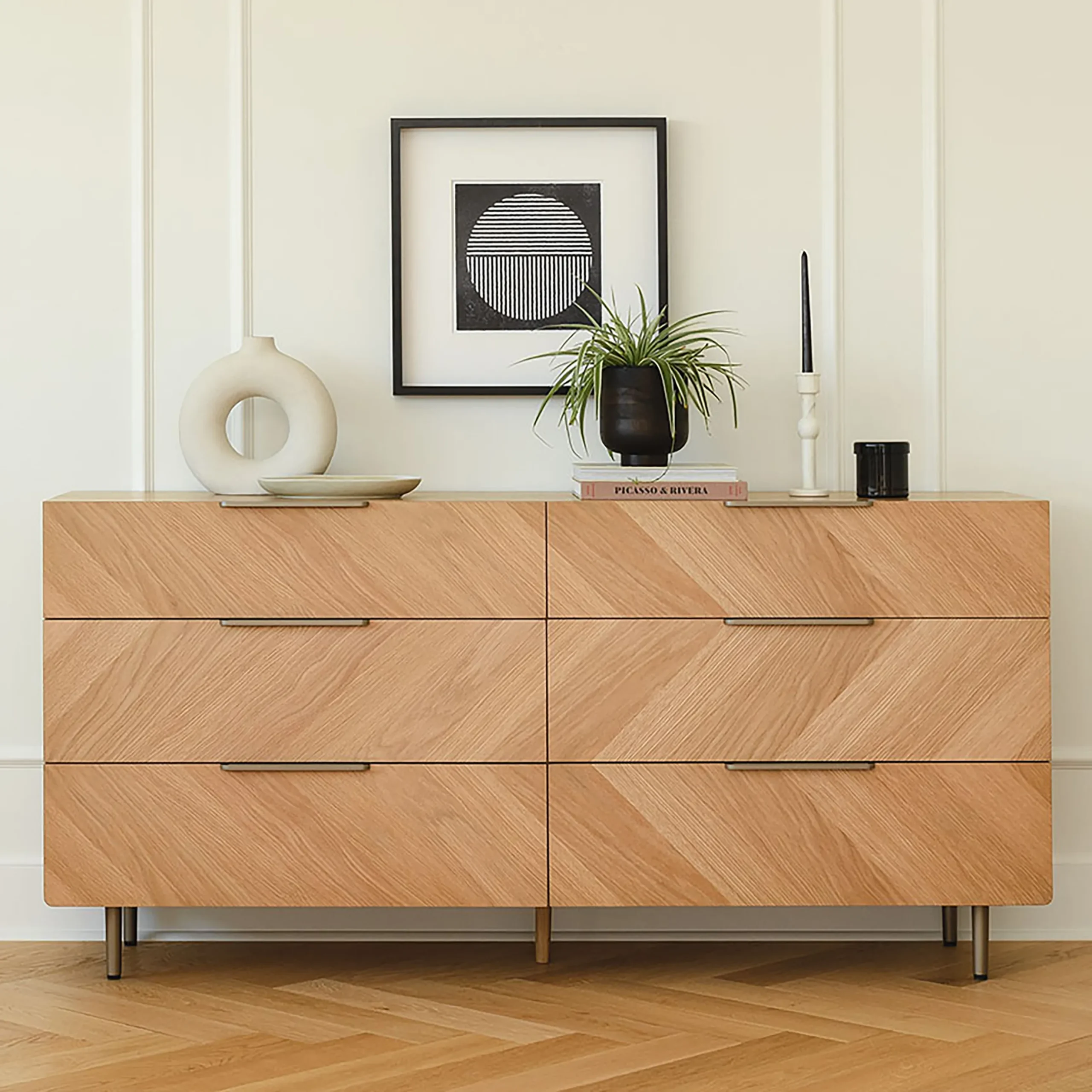 Nera 6-Drawer Double Dresser - Oak - Image 2