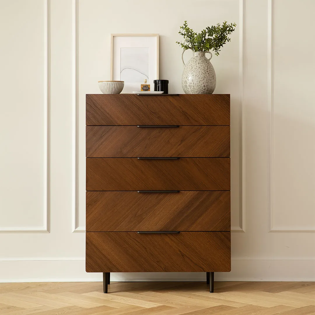 Nera 5-Drawer Chest - Walnut - Image 2