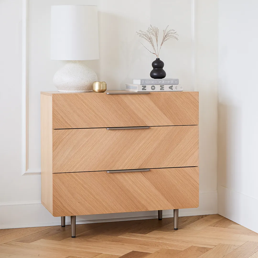 Nera 3-Drawer Chest - Oak - Image 2