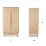 Lenia Armoire - White Oak