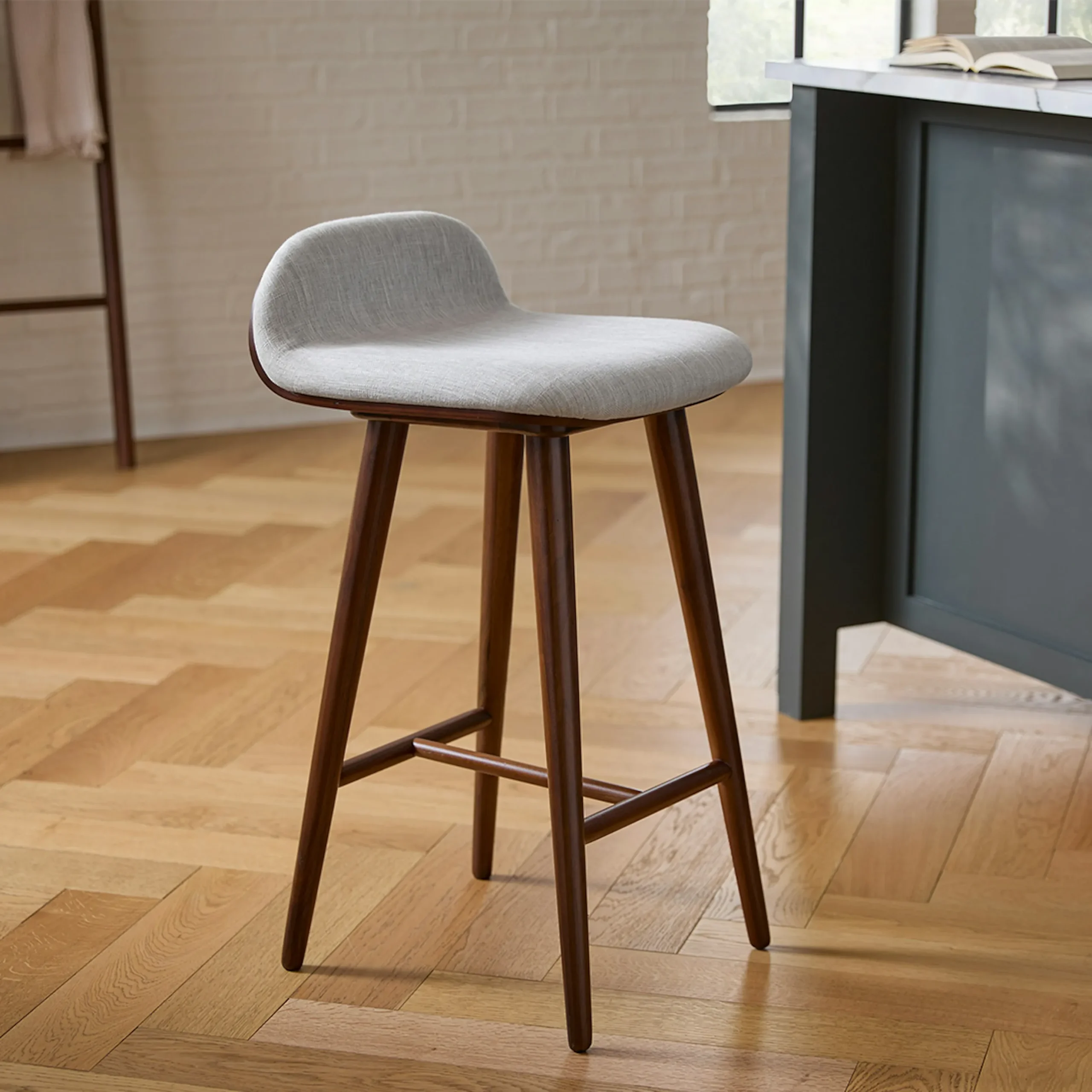Sede Counter Stool - Walnut and Mist Gray - Image 2