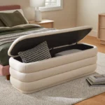 Rolph 55.5_ Storage Bench - Sand Ivory