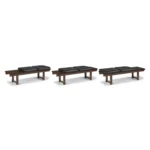 Ripa 59_ Leather Bench - Oxford Black