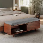 Nederin 55.5_ Bench - Walnut and Pebble Gray