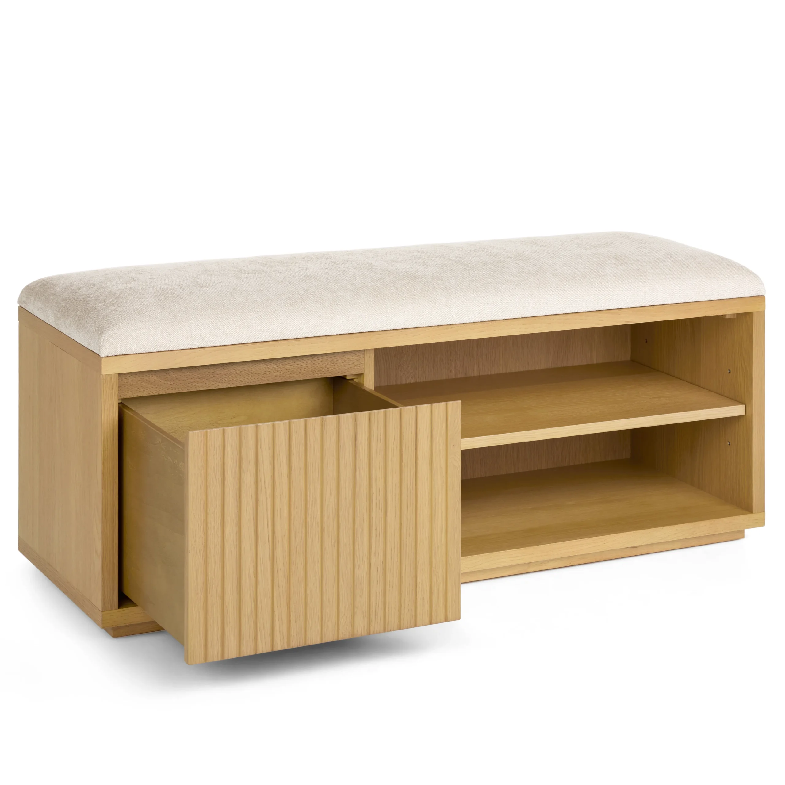 Kouva 47_ Bench - Natural Oak and Santolina Gray - Image 2