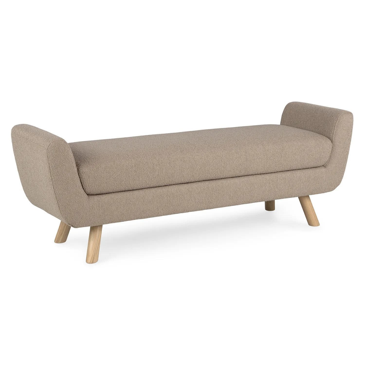 Gabriola 60_ Bench - Sandstone Wool Bouclé - Image 2