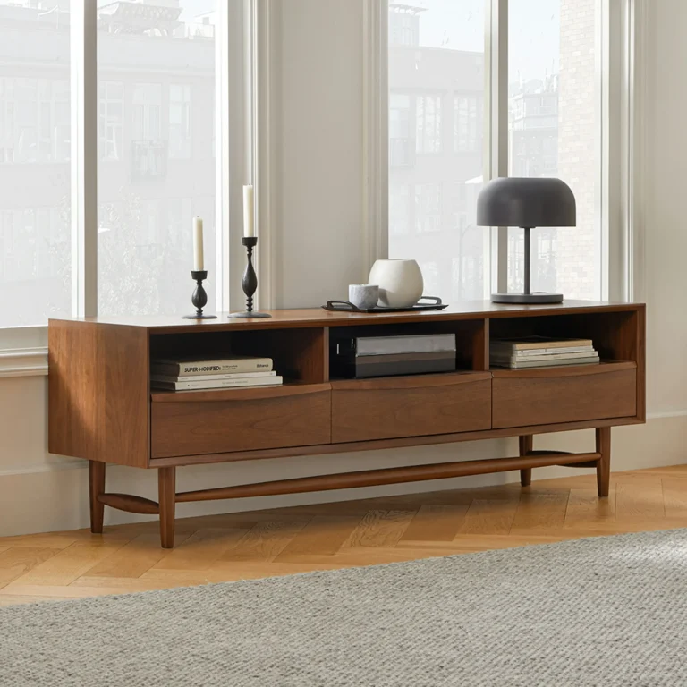 Lenia 63_ Low Media Unit - Walnut