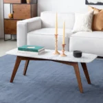 Vena 43.5_ Marble Coffee Table - Walnut