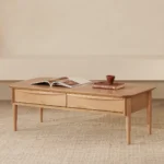 Lenia 46_ Storage Coffee Table - White Oak